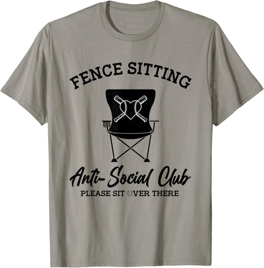 Fence Sitting Anti Social Club Please Sit Over There T-Shirt - T-Shirt | Sand