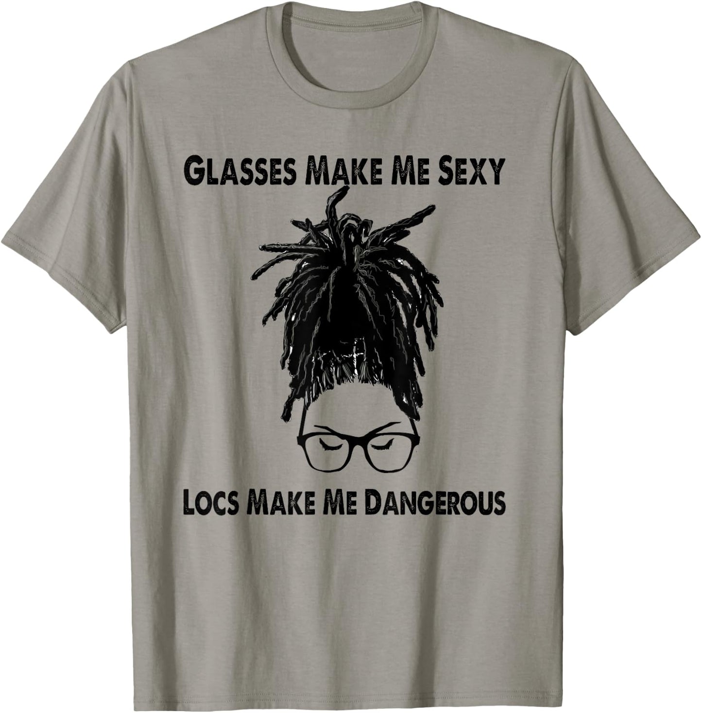 Glasses Make Me Sexy - Black Women LOC'd T-Shirt - T-Shirt | Sand