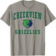 Creekview High School Grizzlies T-Shirt - T-Shirt | Sand