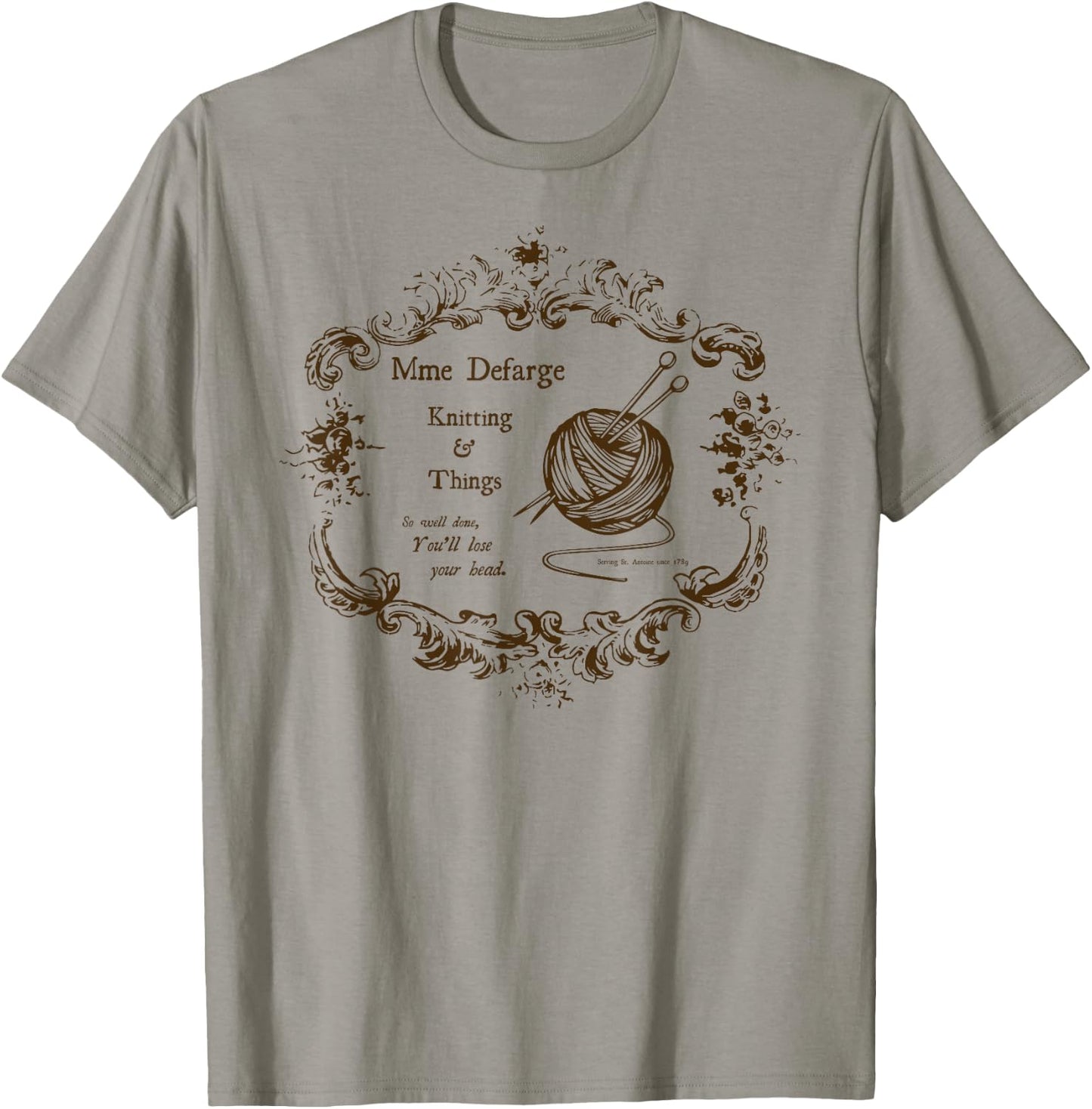 Madame Defarge's Knitting T-Shirt - T-Shirt | Sand
