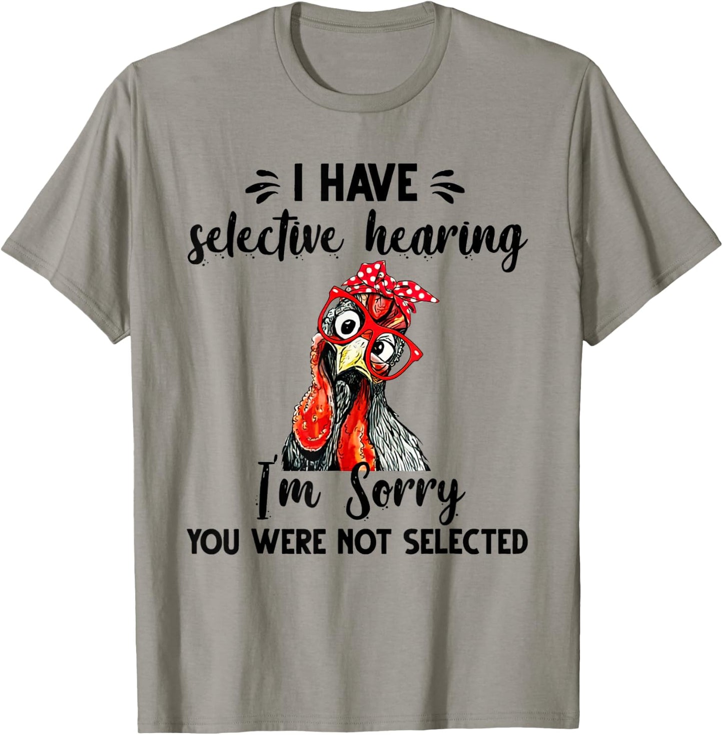 cute Women Chicken With Bandana Headband and Glasses T-Shirt - T-Shirt | Sand