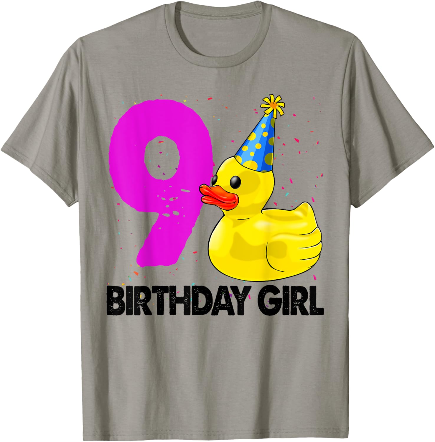 Funny Birthday Girl 9 Duck Shirt Women Duck Lovers T-Shirt - T-Shirt | Sand