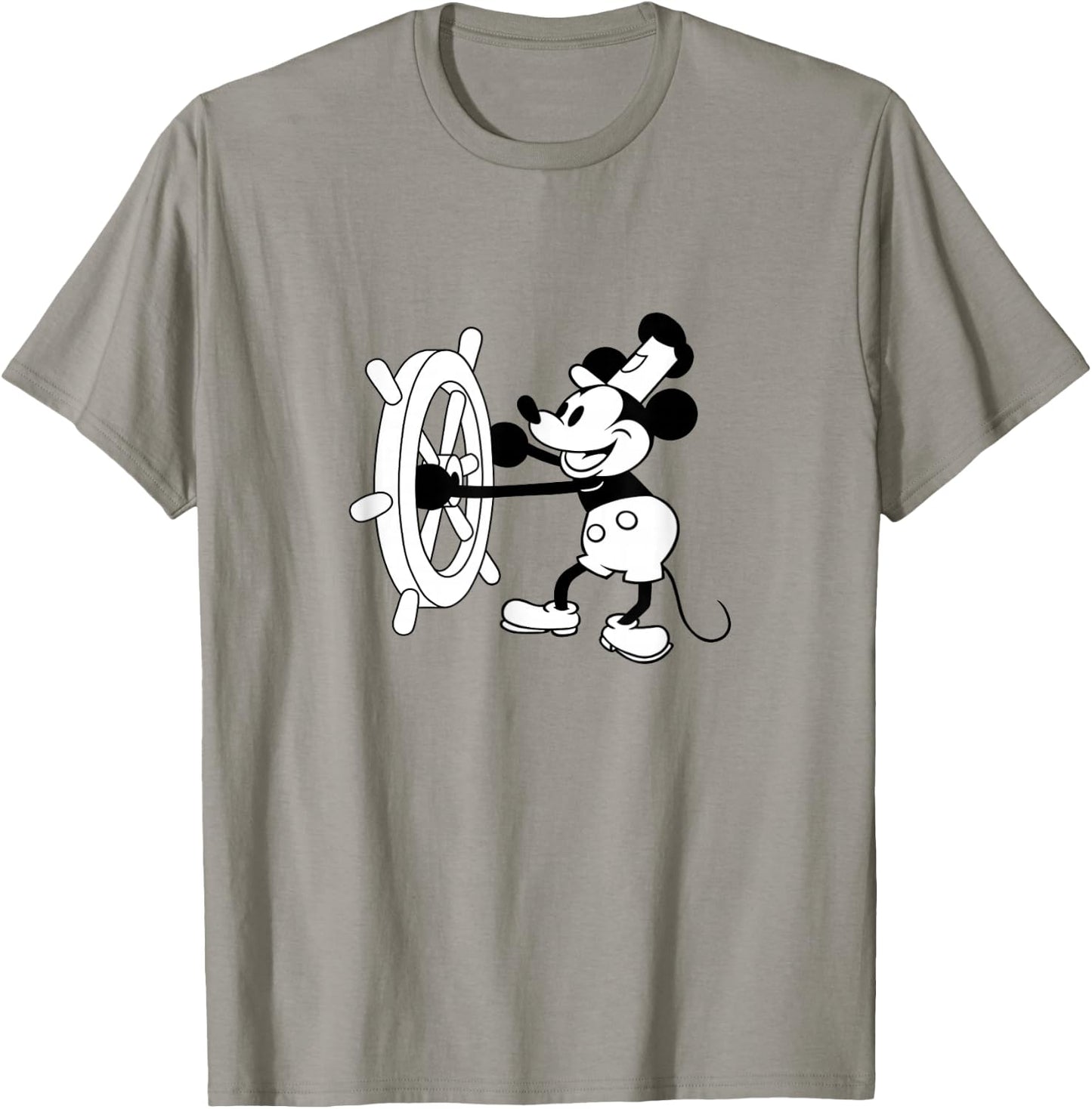 VarieTees Steamboat Willie - All Time Classic Mickey Cartoon , Small T-Shirt - T-Shirt | Sand