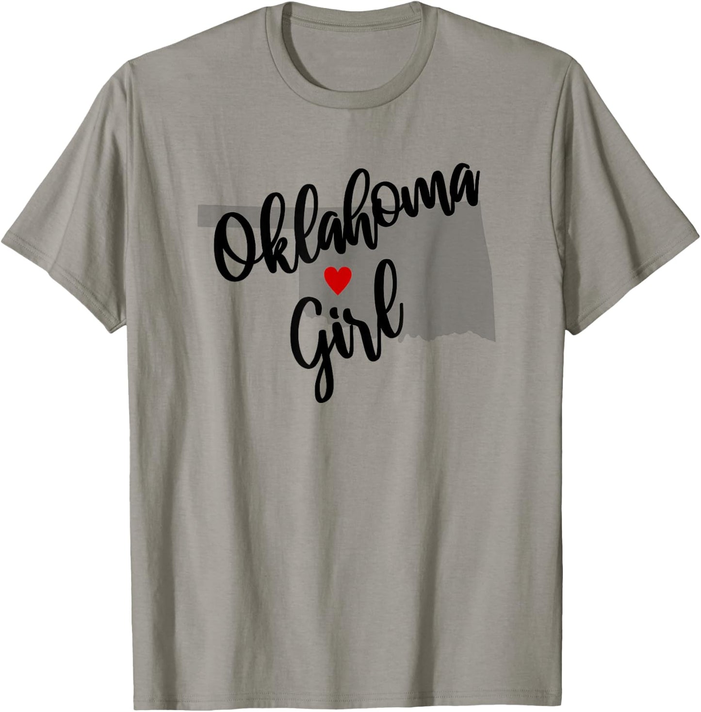 Oklahoma Girl Home State Cute Heart T-Shirt - T-Shirt | Sand