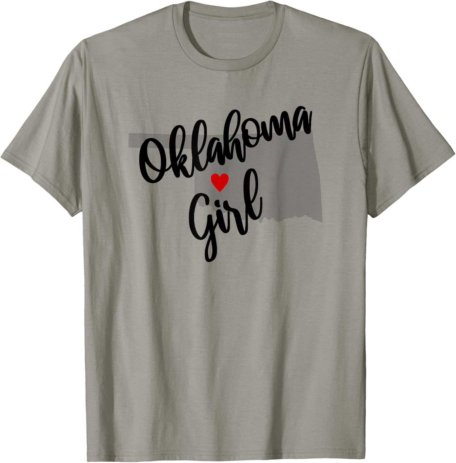 Oklahoma Girl Home State Cute Heart T-Shirt - T-Shirt | Sand