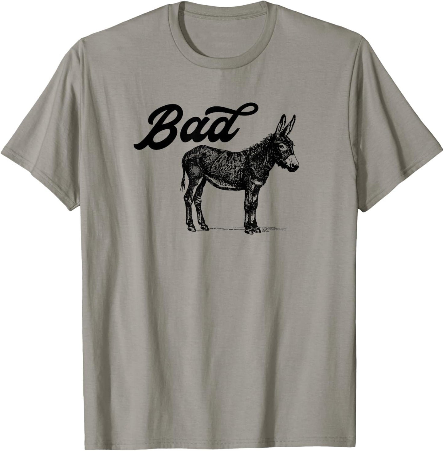 Bad Ass Vintage Distressed Retro Donkey Mule Burro T-Shirt - T-Shirt | Sand
