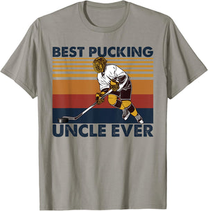 Best Pucking Uncle Ever Funny Hockey Uncle Saying T-Shirt - T-Shirt | Sand