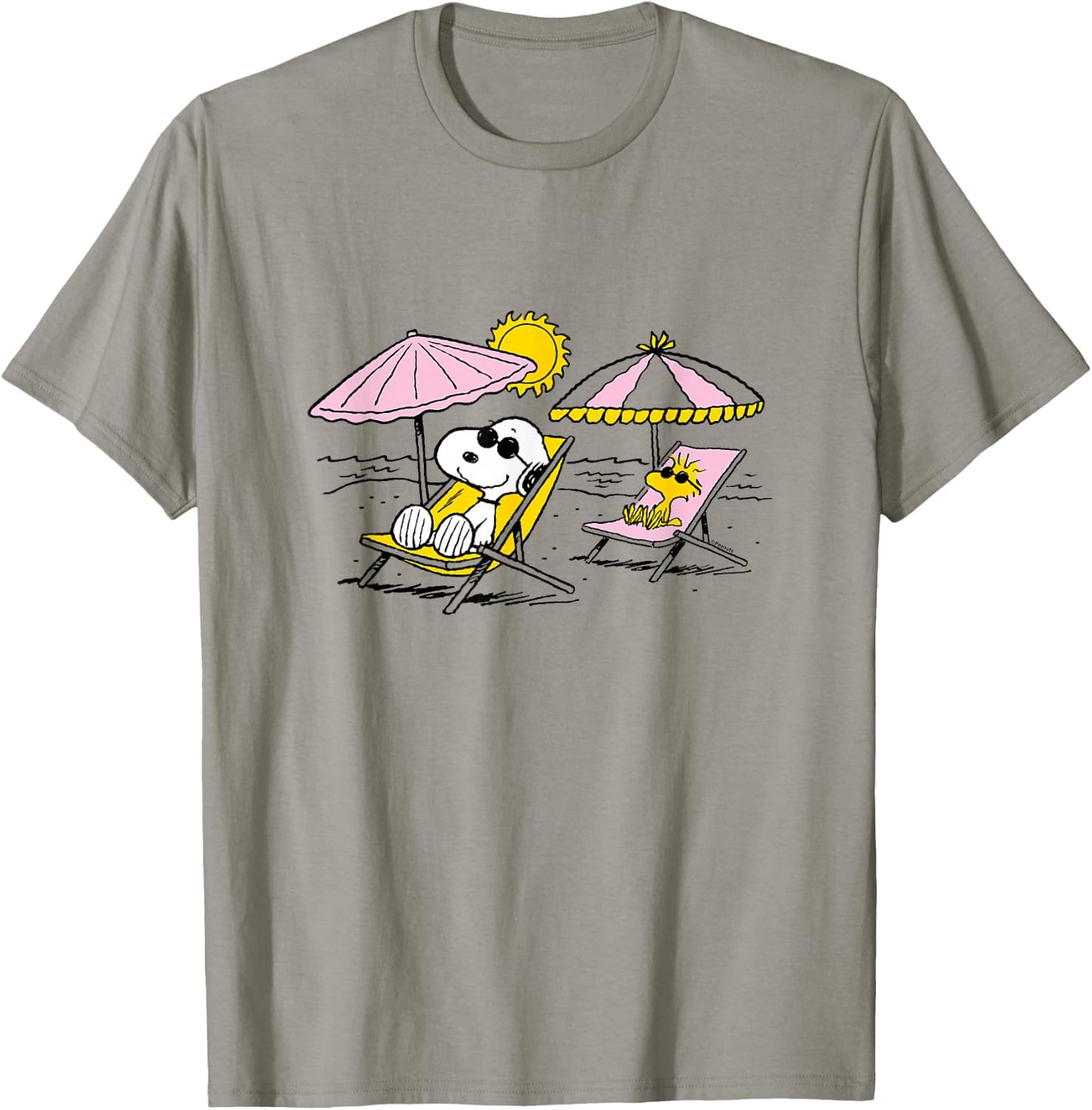 Peanuts - Snoopy & Woodstock Beach T-Shirt - T-Shirt | Sand