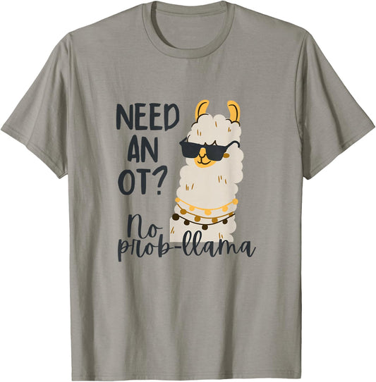 Cute Occupational Therapist OT Therapy Funny LLama Lover T-Shirt - T-Shirt | Sand