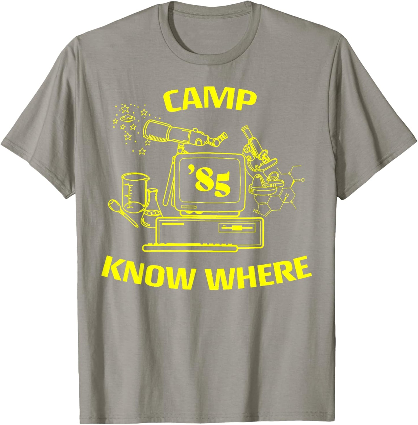 Netflix Stranger Things Camp Know Where 85 Logo T-Shirt - T-Shirt | Sand