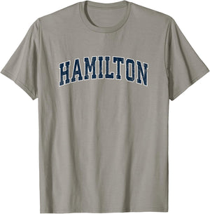 Hamilton Ohio OH Vintage Sports Design Navy Design T-Shirt - T-Shirt | Sand