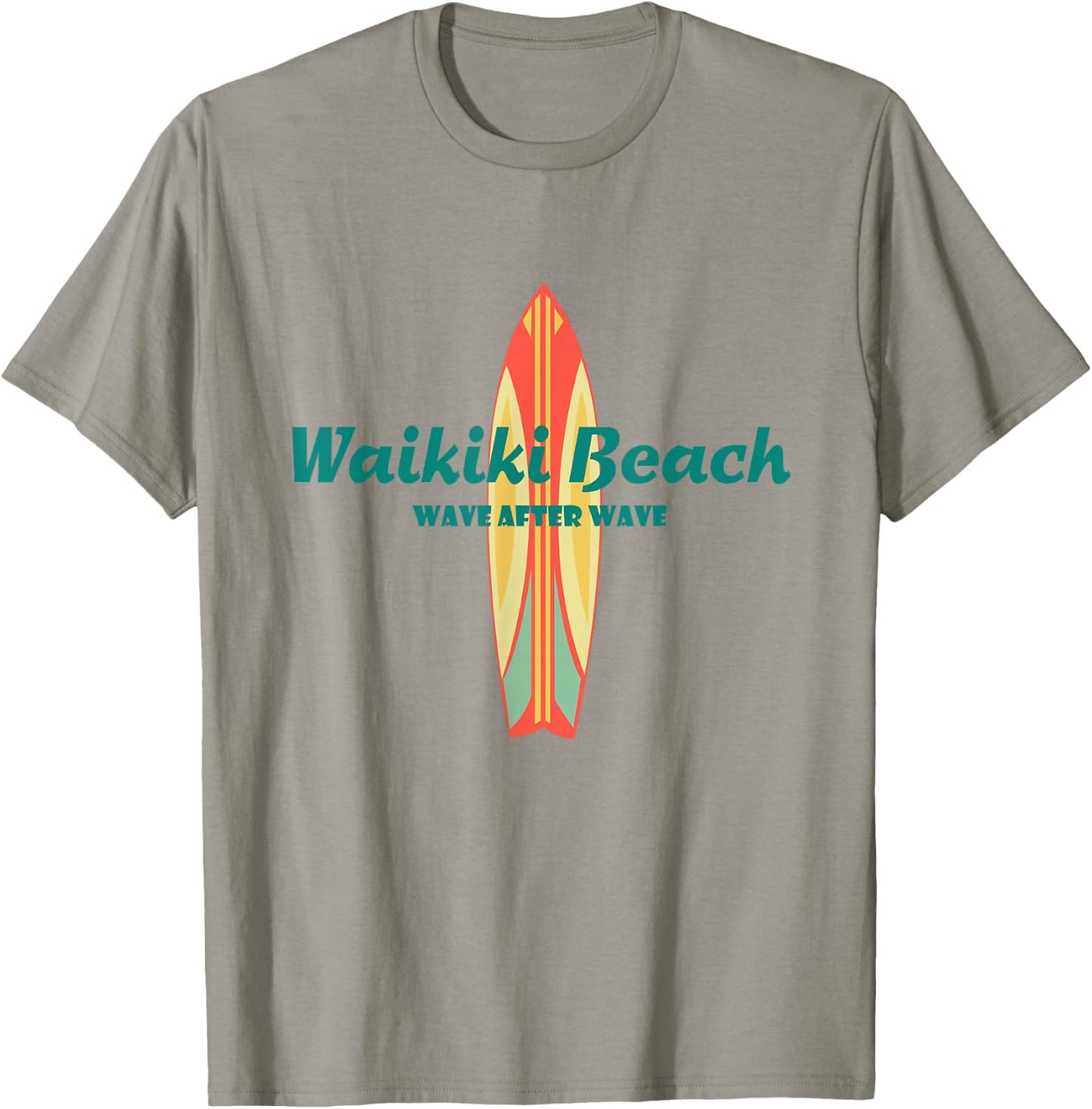 Waikiki Beach Hawaii Souvenir Retro Vintage Surf Gifts T-Shirt - T-Shirt | Sand
