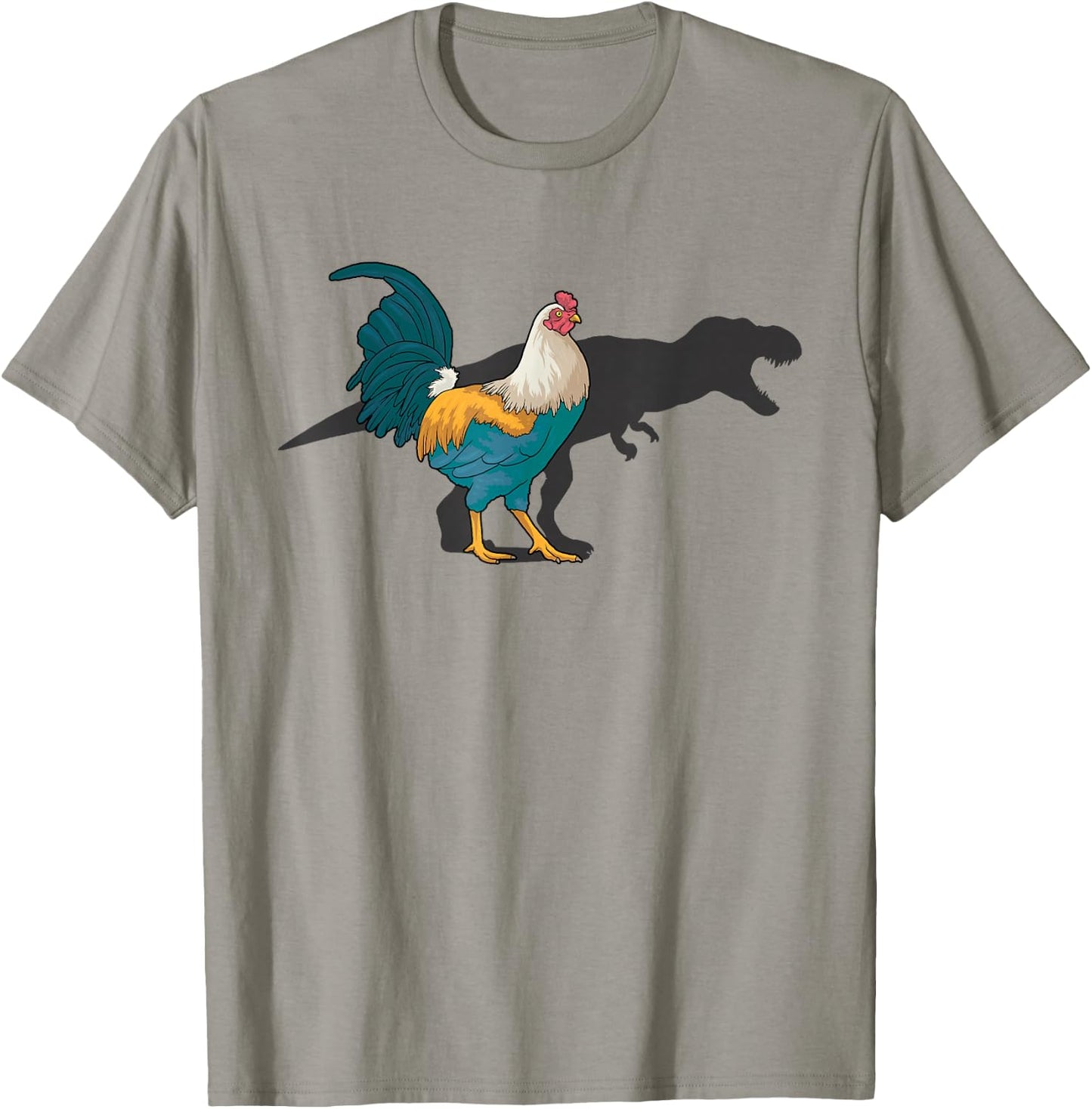 Chicken Dinosaur Shadow T Rex Hen Lover Cute Chicken Farmer T-Shirt - T-Shirt | Sand
