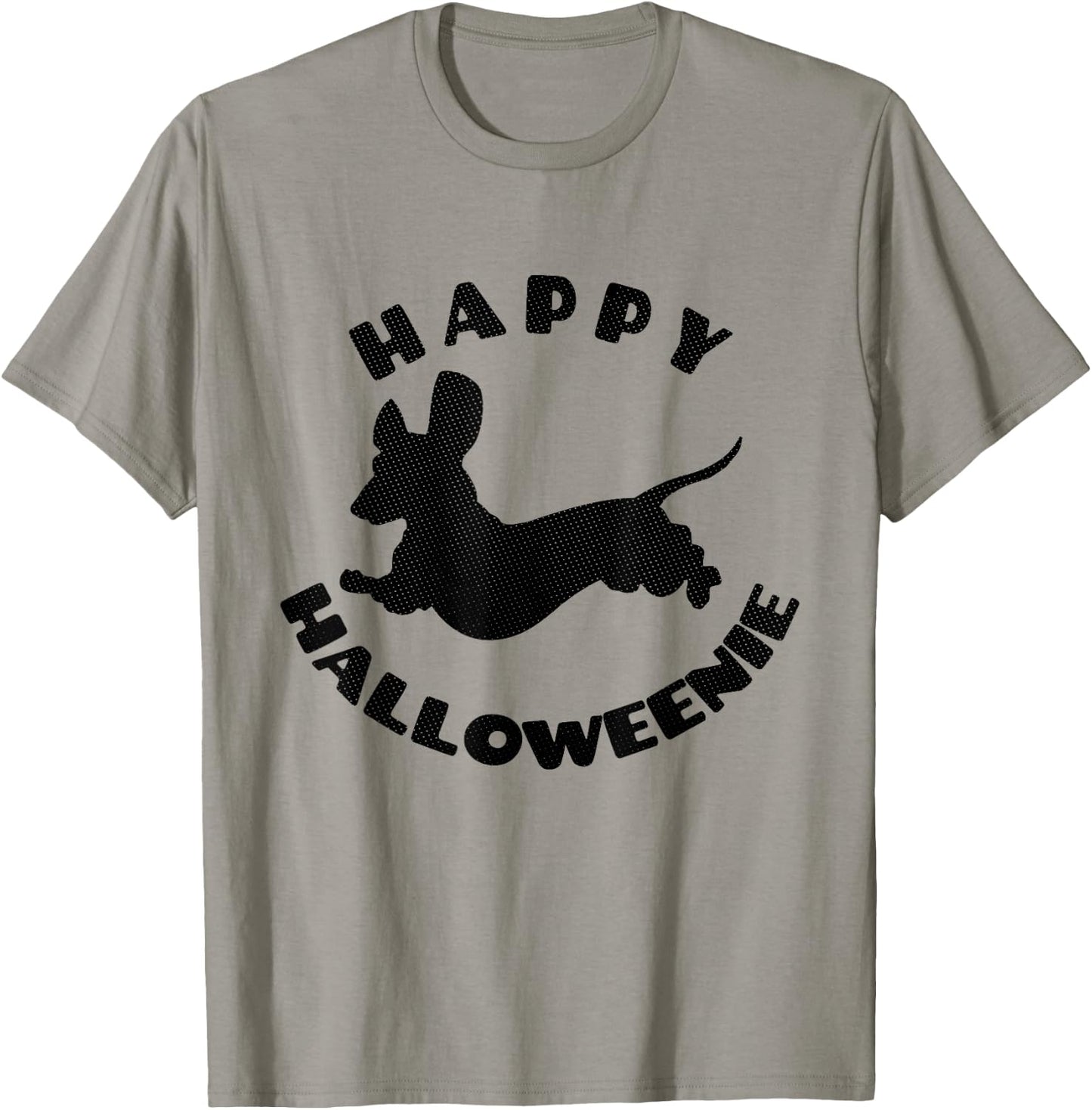 Happy Halloweenie - Funny Dachshund Dog Halloween Pun T-Shirt - T-Shirt | Sand
