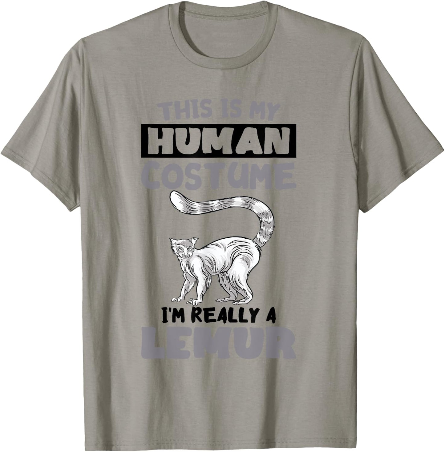 Human Costume Madagascar Animal Cute Lemur Monkey Lemur T-Shirt - T-Shirt | Sand