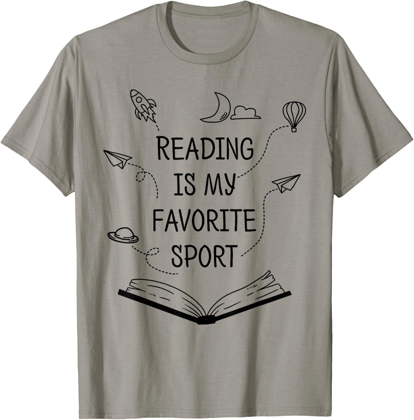 Reading Is My Favorite Sport Read Bookworm Book Lover Gift T-Shirt - T-Shirt | Sand