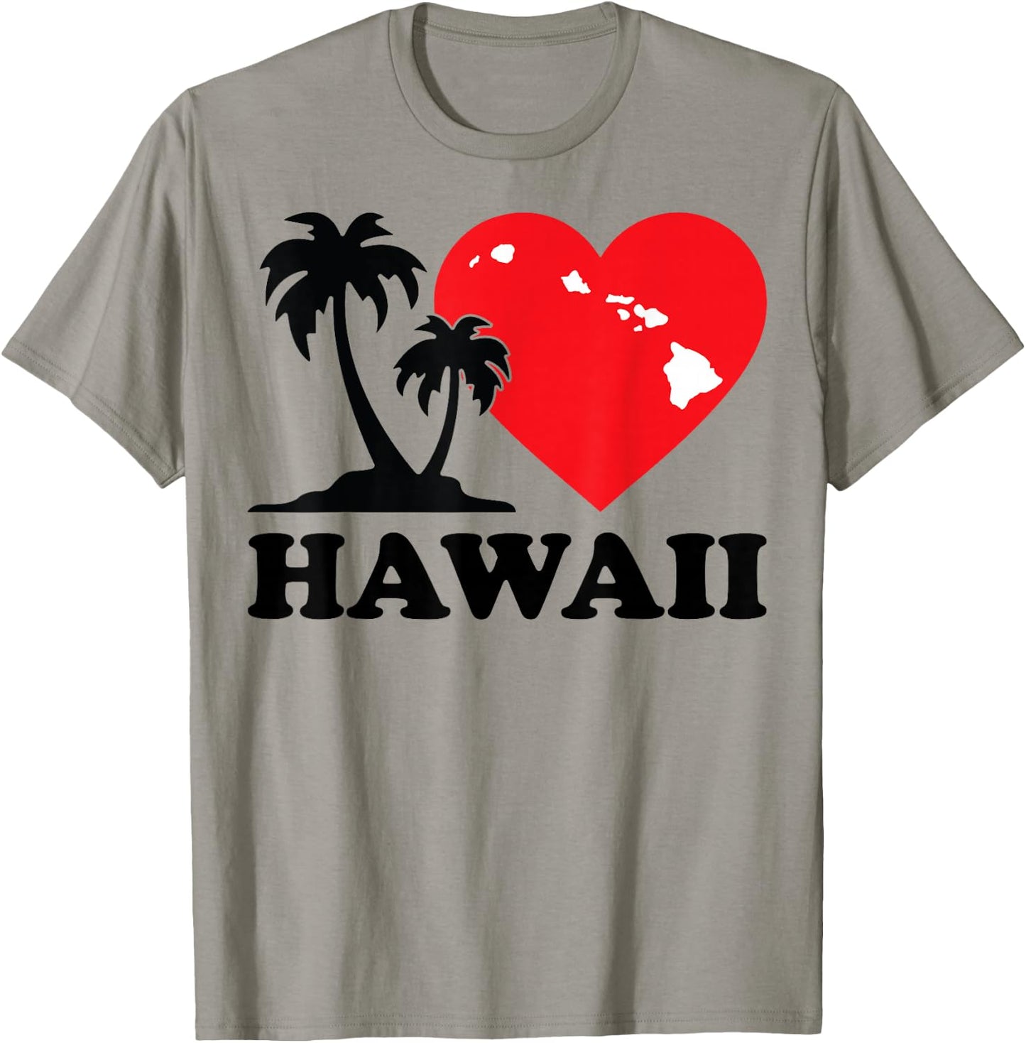 I love Hawaii Hawaiian heart palm Women Men Kids T-Shirt - T-Shirt | Sand