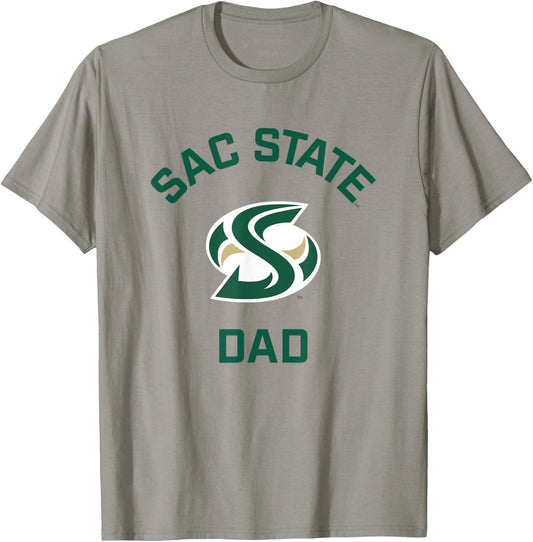 Sacramento State CSUS Hornets Arched Dad T-Shirt - T-Shirt | Sand