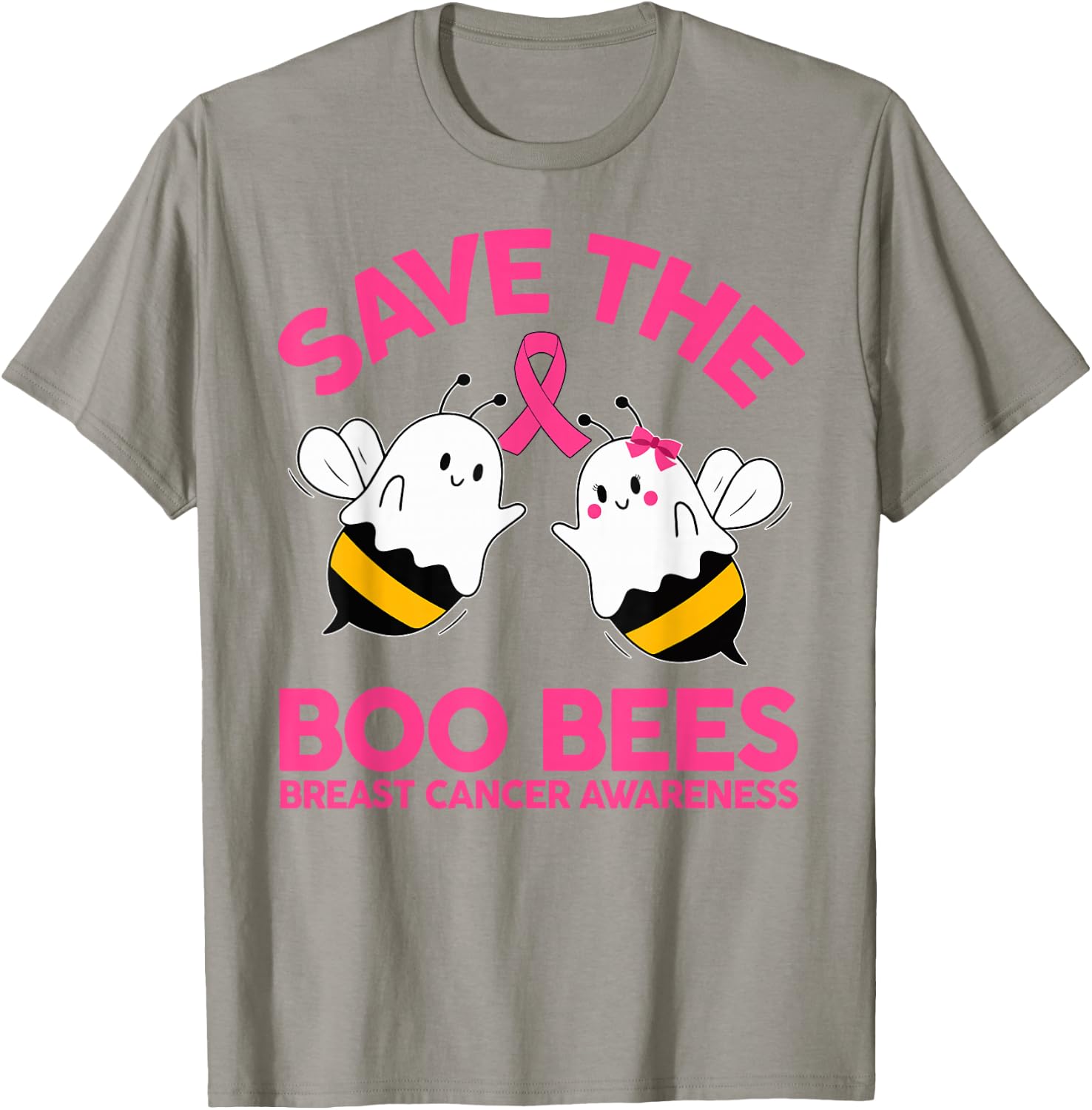 Save The Boobees Boo Bees Breast Cancer Halloween Women T-Shirt - T-Shirt | Sand