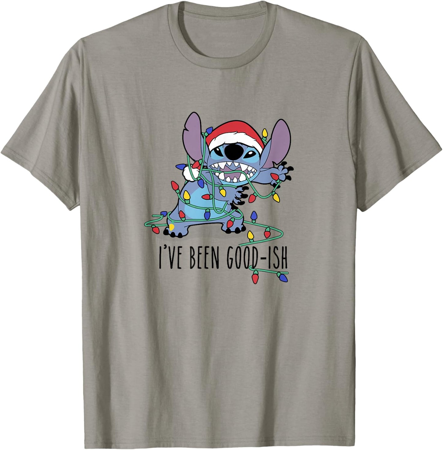 Disney Lilo & Stitch Christmas Stitch I've Been Good-Ish T-Shirt - T-Shirt | Sand