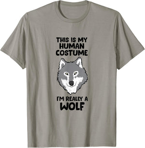 This Is My Human Costume I'm Really A Wolf T-Shirt - T-Shirt | Sand