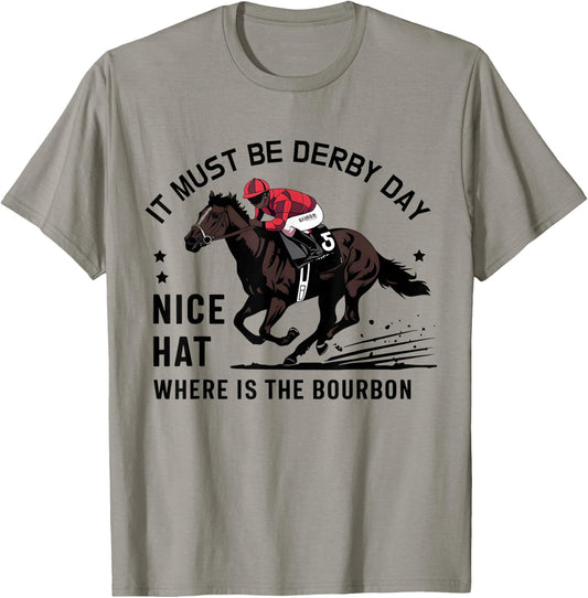 Talk Derby To Me Derby Day Horse Racing T-Shirt - T-Shirt | Sand