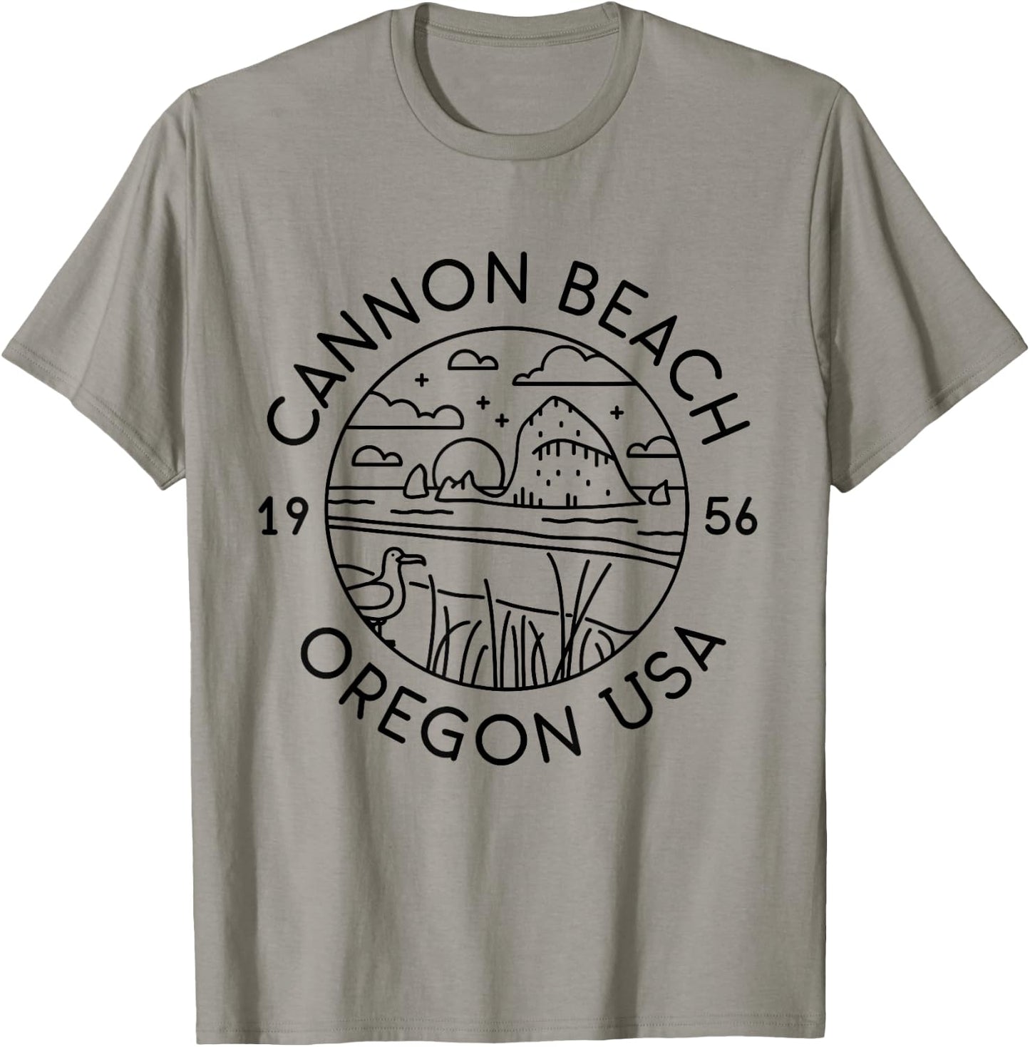 Cannon Beach 1956 Oregon Clatsop T-Shirt - T-Shirt | Sand