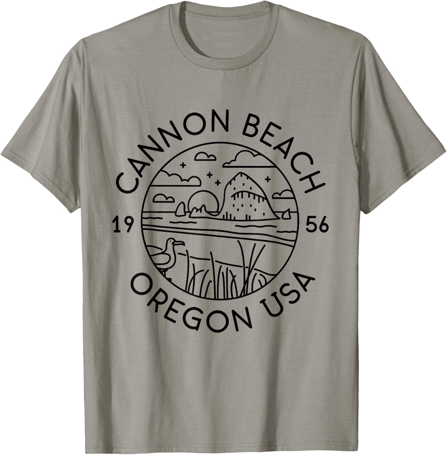 Cannon Beach 1956 Oregon Clatsop T-Shirt - T-Shirt | Sand