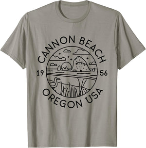 Cannon Beach 1956 Oregon Clatsop T-Shirt - T-Shirt | Sand