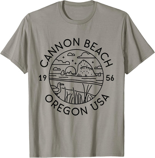 Cannon Beach 1956 Oregon Clatsop T-Shirt - T-Shirt | Sand