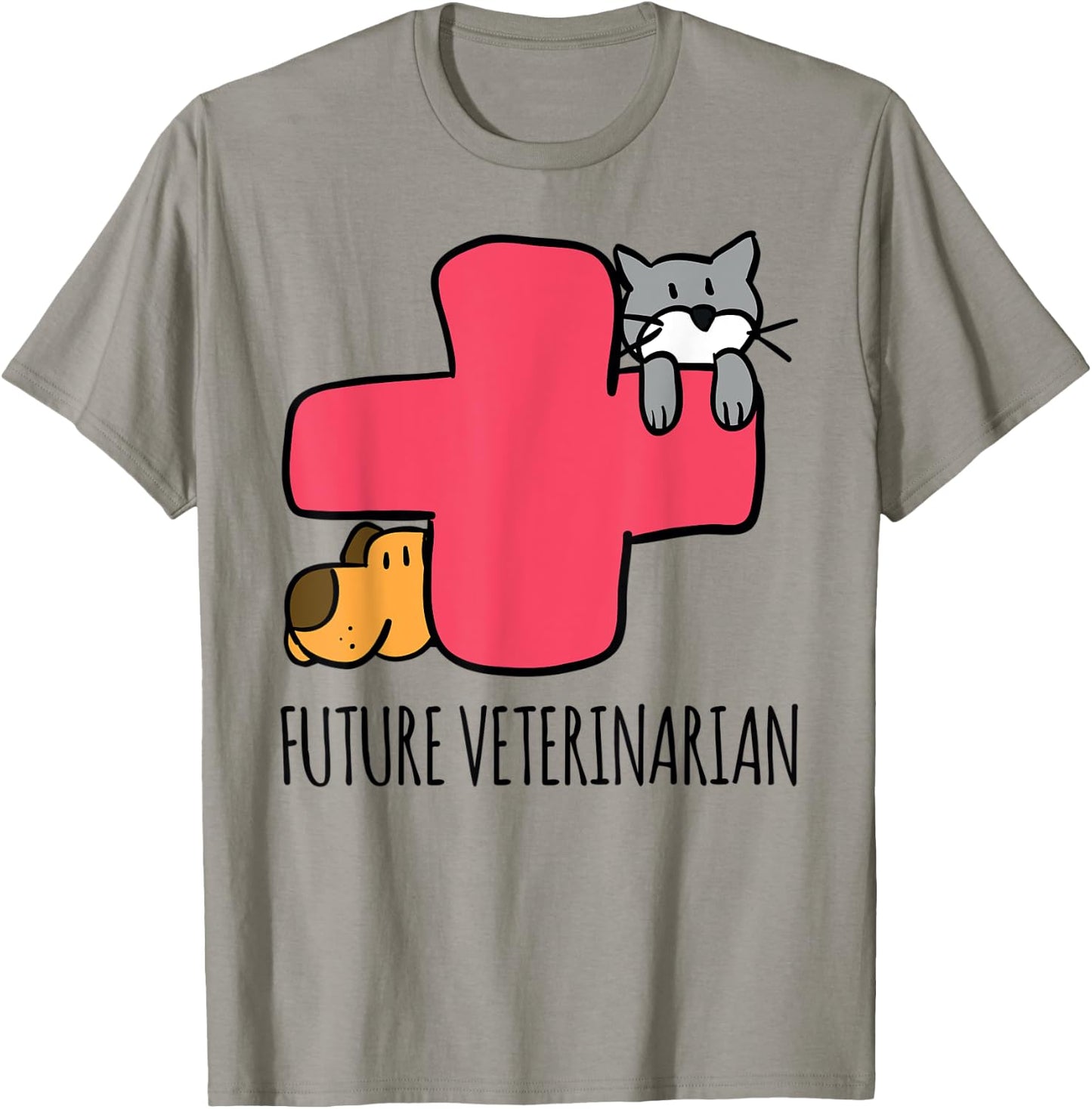 Future Veterinarian Funny Vet Student Animal Doctor Fun Gift T-Shirt - T-Shirt | Sand