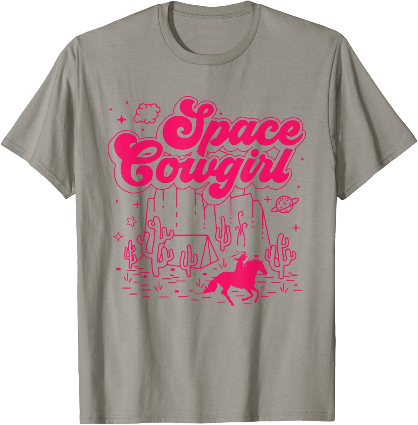 Space Cowgirls Shirt Bachelorette Party Rodeo Girls Women T-Shirt - T-Shirt | Sand