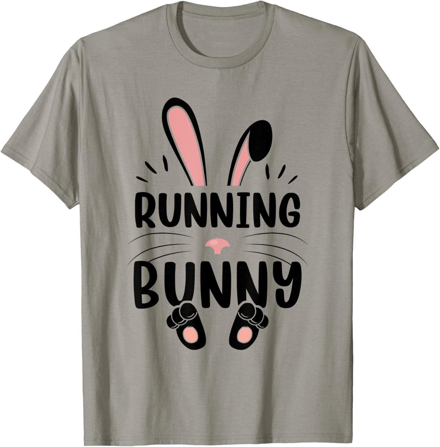 Running Bunny Funny Matching Easter Bunny Egg Hunting T-Shirt - T-Shirt | Sand