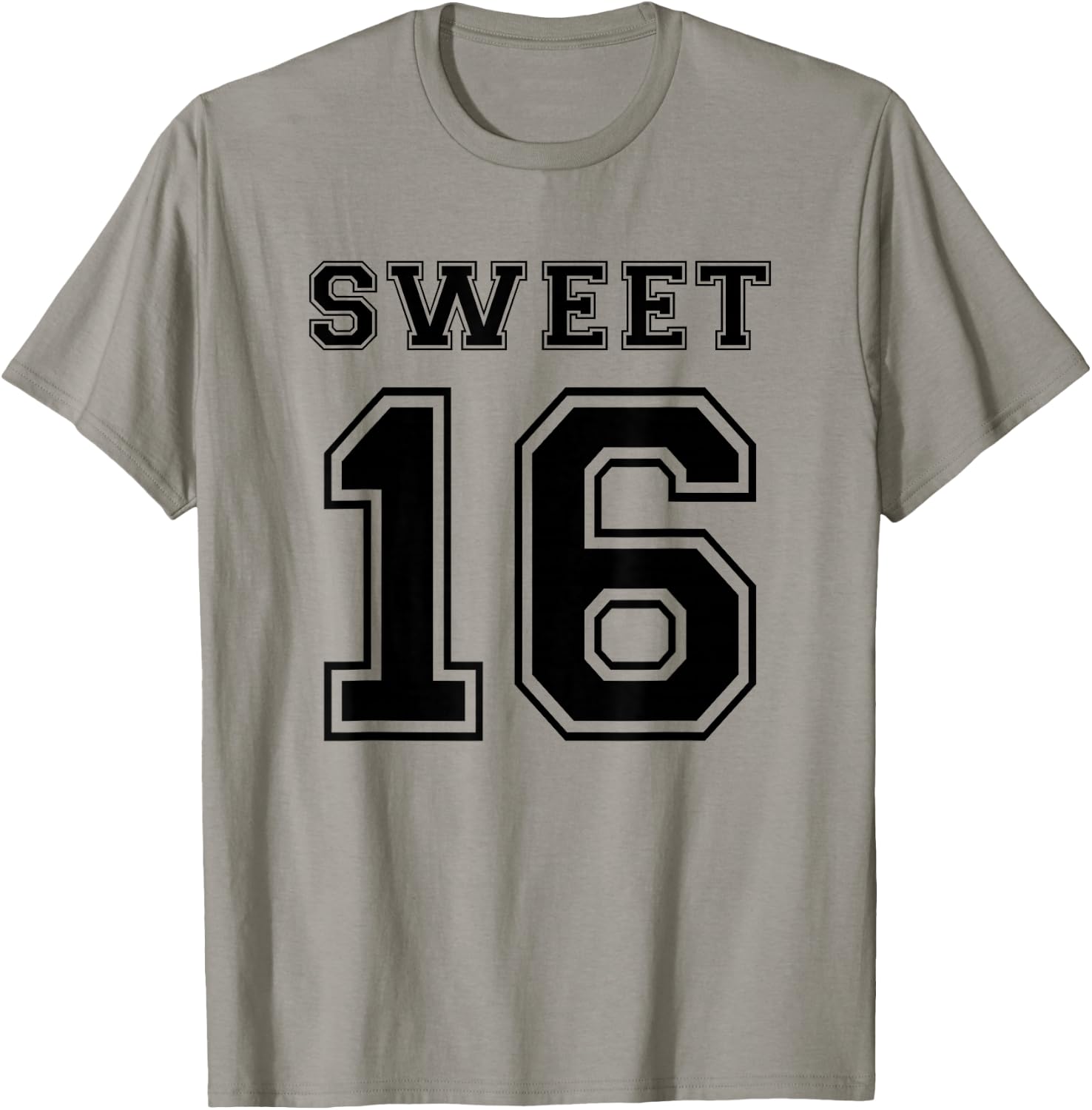 Girls Sweet 16 Present Birthday Party Football Jersey T-Shirt - T-Shirt | Sand