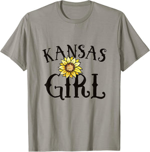 Kansas Girl Sunflowers T-Shirt - T-Shirt | Sand