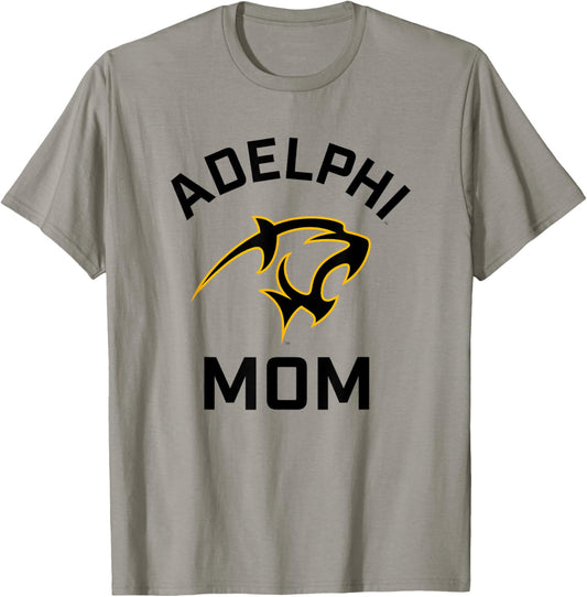 Adelphi University Panthers Arched Mom T-Shirt - T-Shirt | Sand