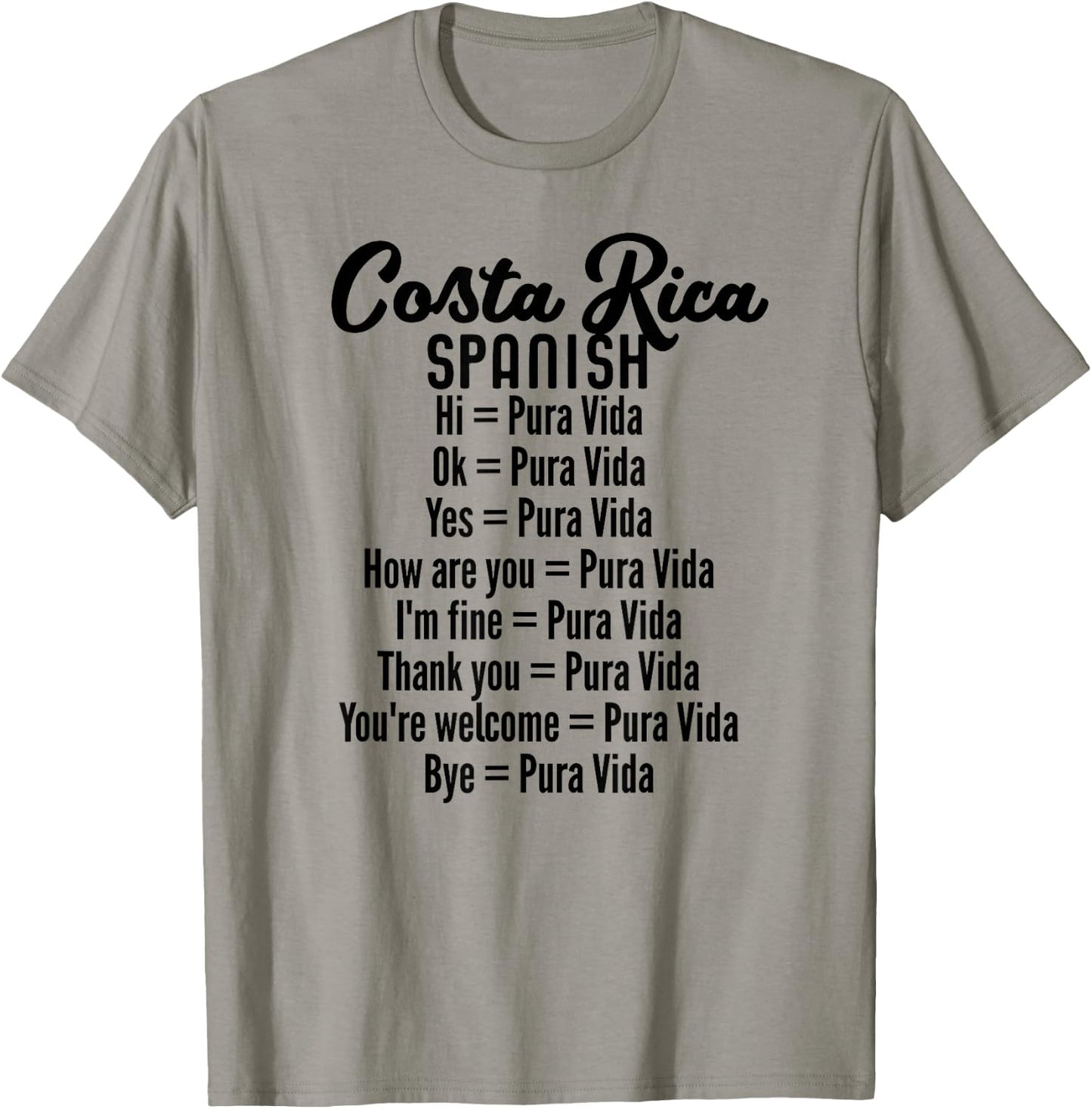 Costa Rica Spanish Pura Vida T-Shirt - T-Shirt | Sand