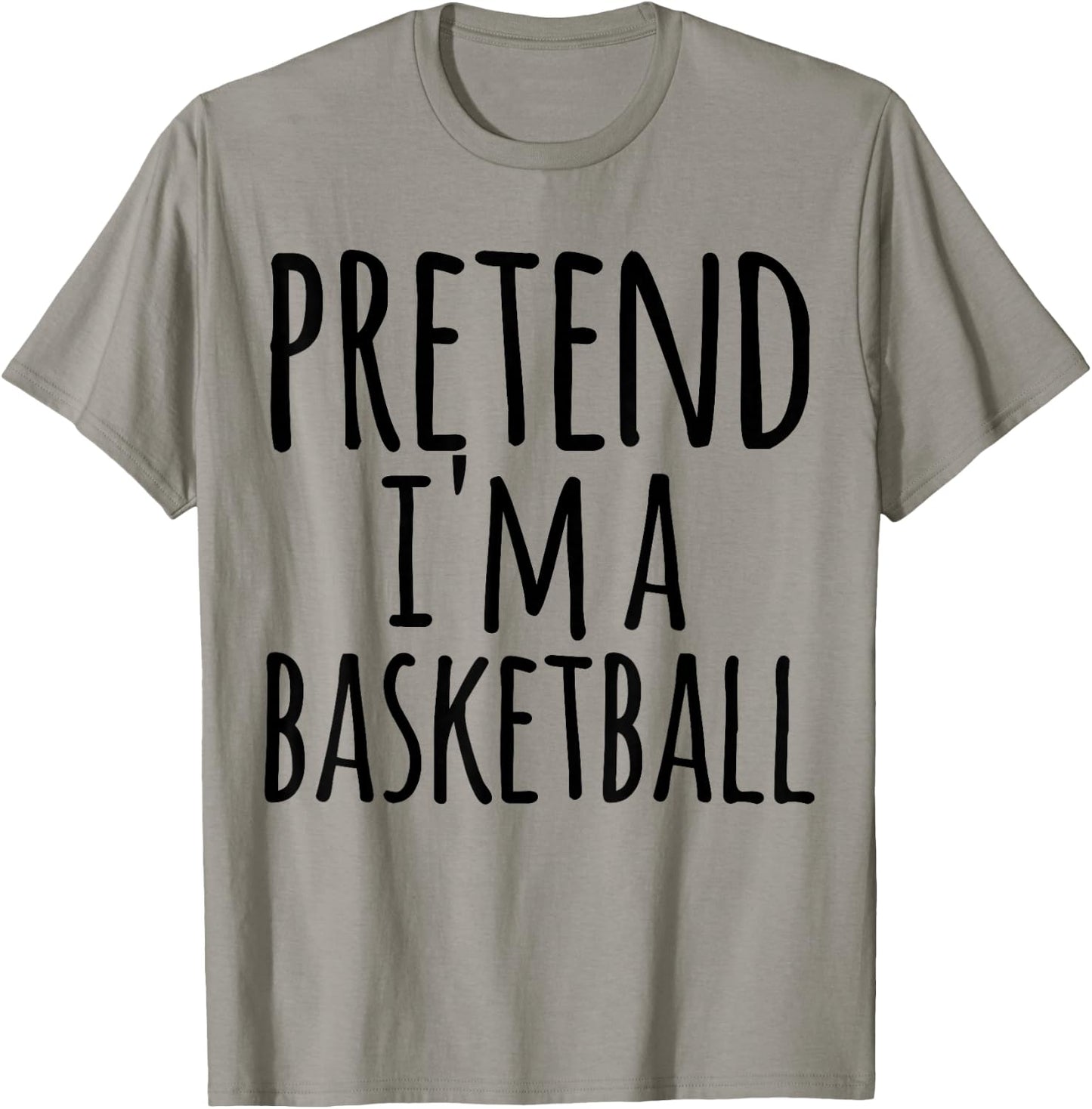 Funny Easy Lazy Halloween PRETEND I'M A BASKETBALL Costume T-Shirt - T-Shirt | Sand