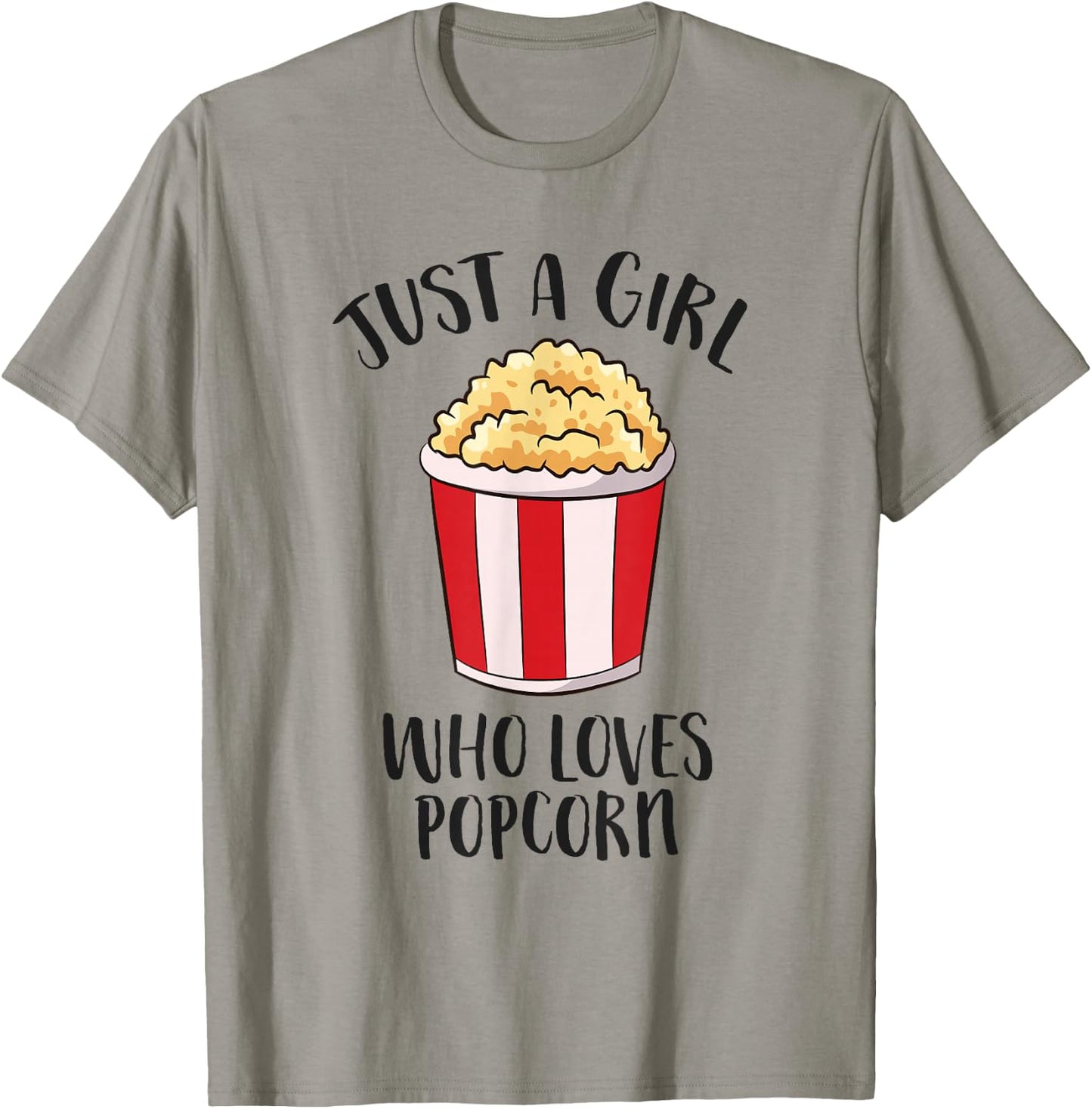 Just a Girl Who Loves Popcorn Cinema Movies Women Popcorn T-Shirt - T-Shirt | Sand
