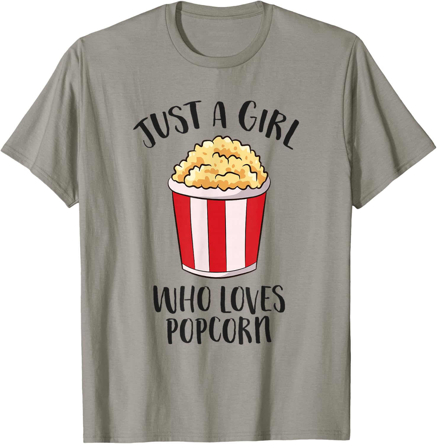 Just a Girl Who Loves Popcorn Cinema Movies Women Popcorn T-Shirt - T-Shirt | Sand