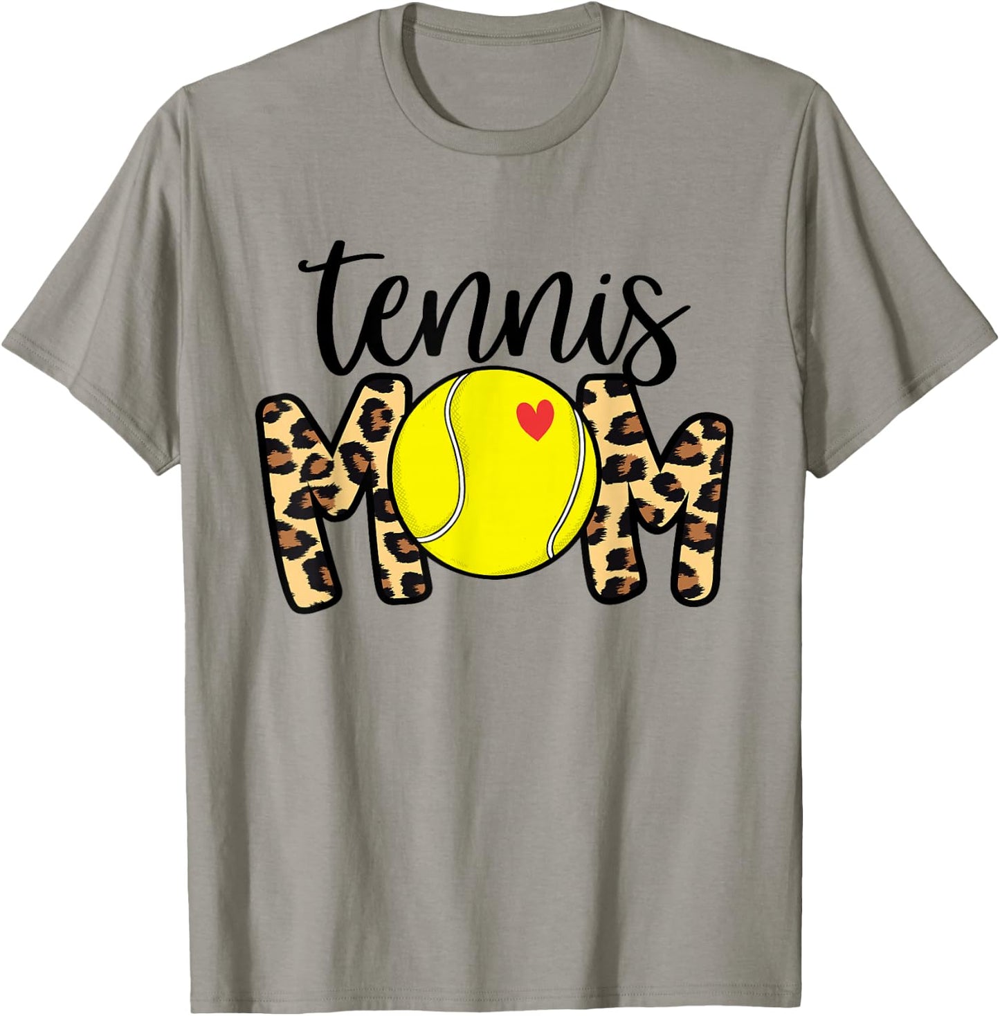 Tennis Mom Leopard Funny Tennis Mom Mother's Day 2021 T-Shirt - T-Shirt | Sand