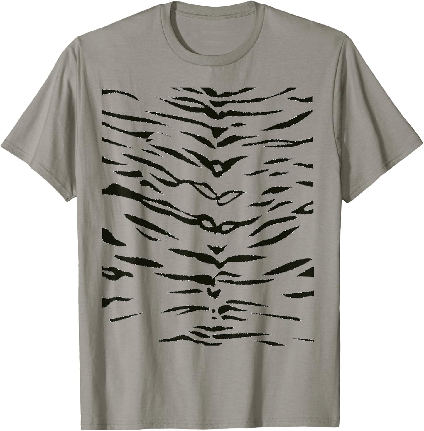 Tiger Print Stripes Animal Cute Easy Halloween Costume T-Shirt - T-Shirt | Sand