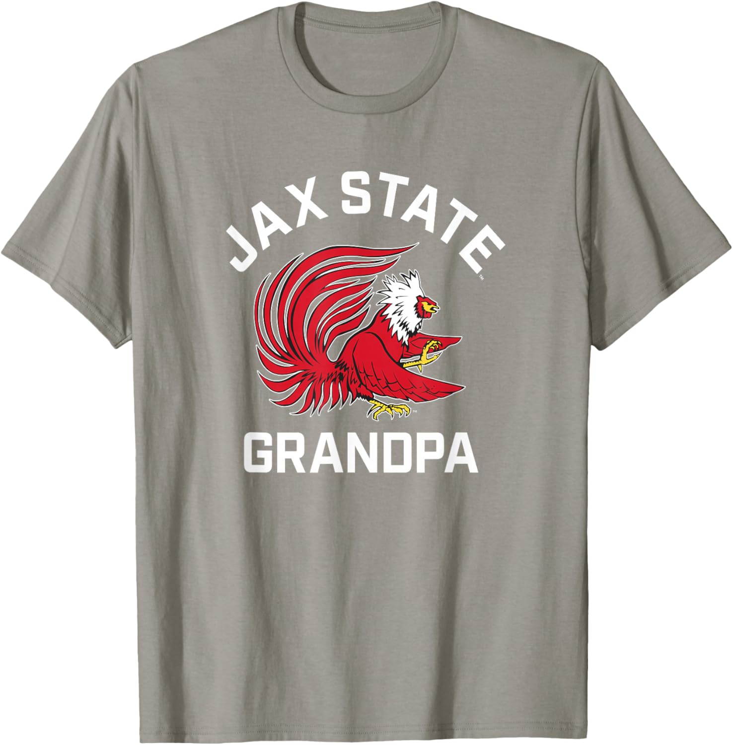 Jacksonville State University JSU Gamecocks Arched Grandpa T-Shirt - T-Shirt | Sand