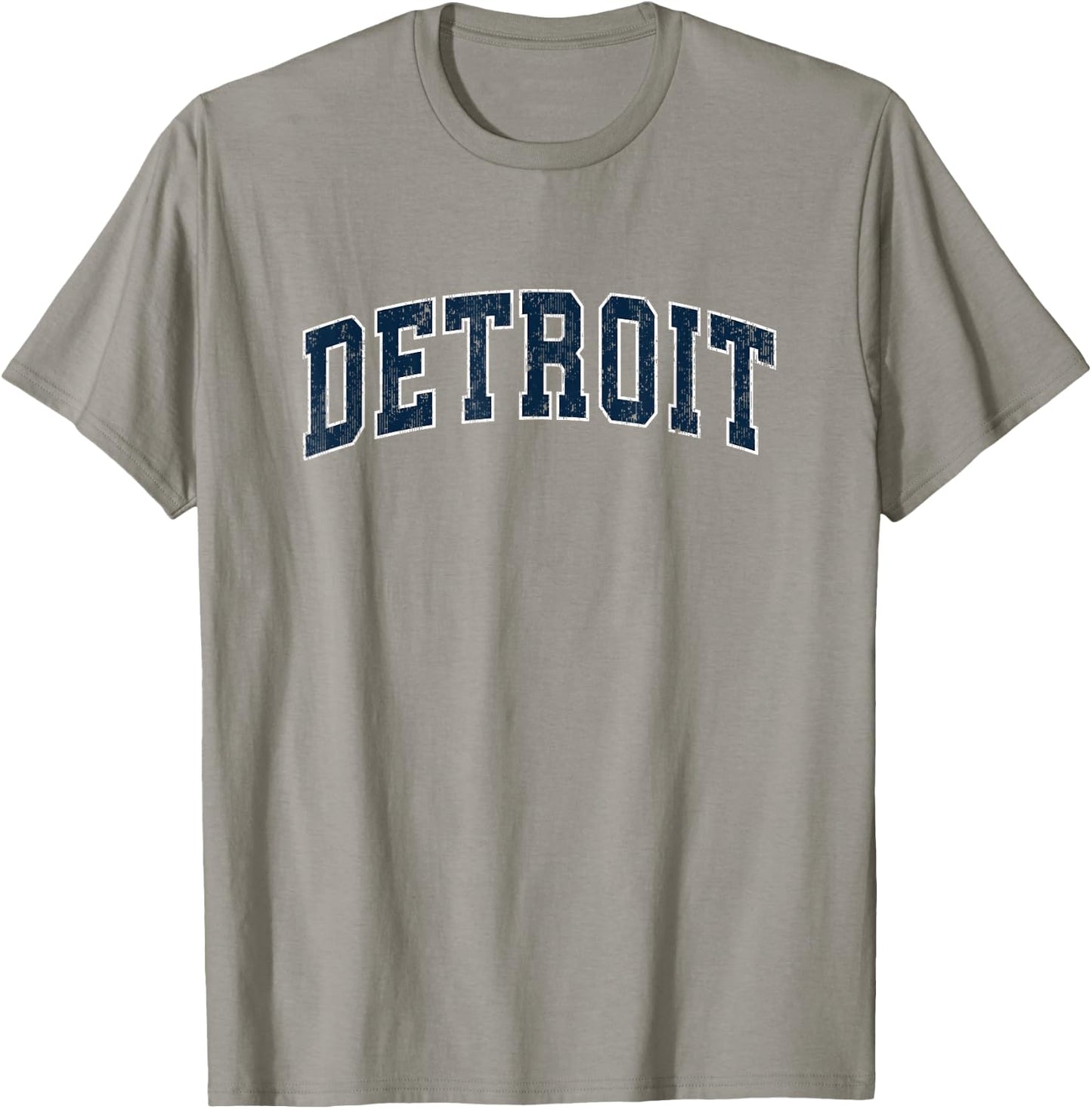 Detroit Michigan MI Vintage Sports Design Navy Design T-Shirt - T-Shirt | Sand