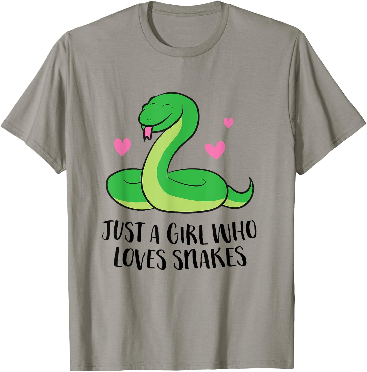 Funny Snake Pet Girl Just a Girl Who Loves Snakes T-Shirt - T-Shirt | Sand