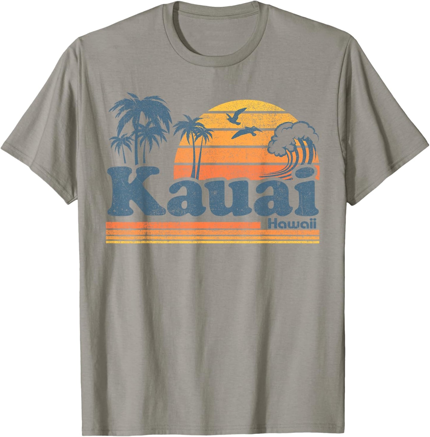 Kauai Hawaii Vintage Beach Summer Surfing 70s Retro Hawaiian T-Shirt - T-Shirt | Sand