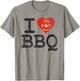 I Love North Carolina Bbq I Heart Nc Barbecue Sauce Smoker T-Shirt - T-Shirt | Sand