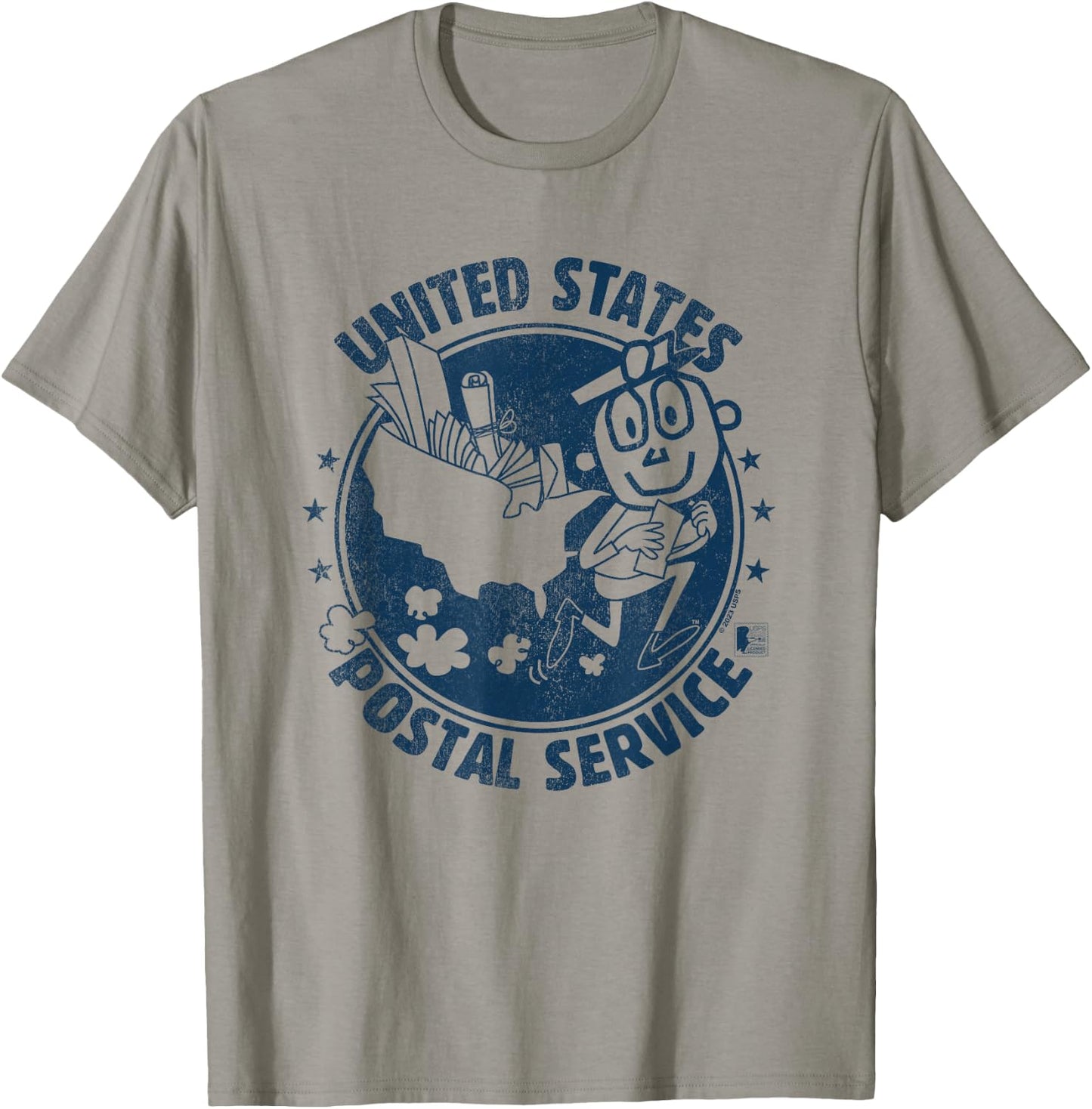USPS Mr Zip US Postal Service T-Shirt - T-Shirt | Sand