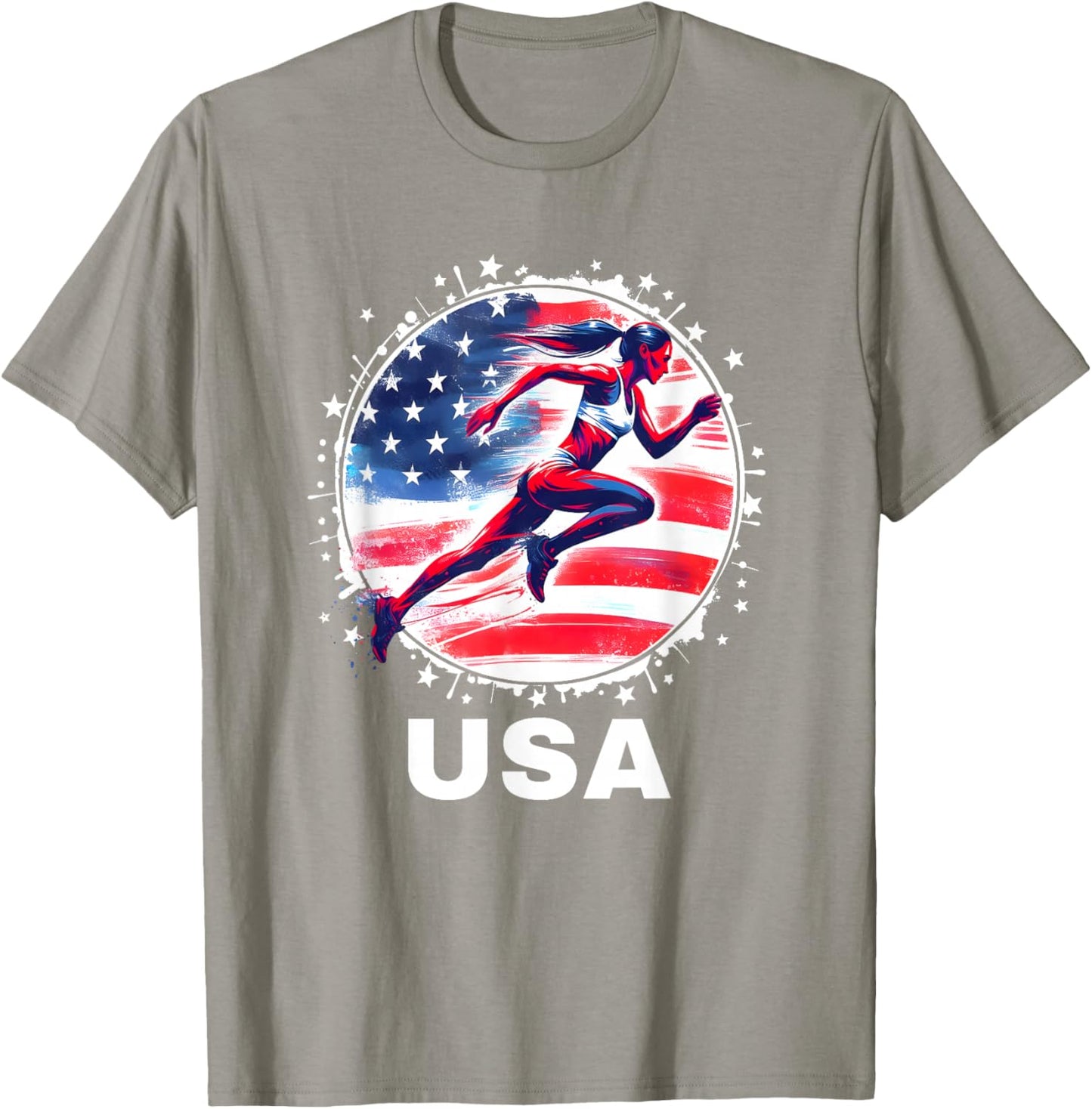 Track and Field USA Men Women Kids Track Apparel USA T-Shirt - T-Shirt | Sand
