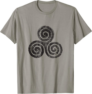 Wiccan Triskele Triple Spiral Triskelion Celtic Knot T-Shirt - T-Shirt | Sand